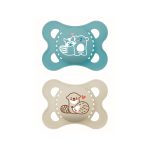 MAM Original Πιπίλα Σιλικόνης Μπλε-Μπεζ 100SBc 2-6 μηνών