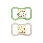 MAM Air Night Πιπίλα Σιλικόνης Πράσινη-Εκρού 277SUc 16+ μηνών