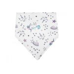 Akuku Σαλιάρα-Μπαντάνα Μονόκερος Λευκή