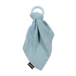 Minene Silicone Teether & Bamboo Muslin Μασητικο Σιλικονης με Πανακι Μπλε