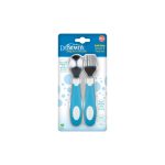 Dr. Brown’s Soft Grip Σετ Πιρούνι και Κουτάλι Μπλε 12+ μηνών